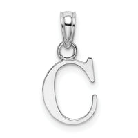 14KW Polished Block Letter C Initial Pendant-K6423WC