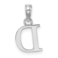 14KW Polished Block Letter D Initial Pendant-K6423WD