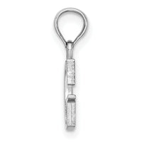 14K White Gold Polished Block Letter G Initial Pendant-K6423WG