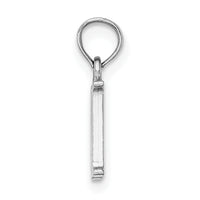 14K White Gold Polished Block Letter M Initial Pendant-K6423WM
