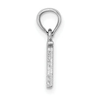 14K White Gold Polished Block Letter N Initial Pendant-K6423WN