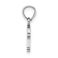 14K White Gold Polished Block Letter P Initial Pendant-K6423WP