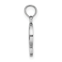 14K White Gold Polished Block Letter Q Initial Pendant-K6423WQ