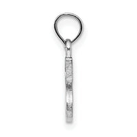 14K White Gold Polished Block Letter S Initial Pendant-K6423WS