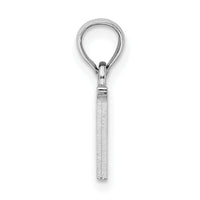 14K White Gold Polished Block Letter V Initial Pendant-K6423WV