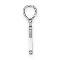 14K White Gold Polished Block Letter X Initial Pendant-K6423WX