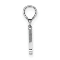 14K White Gold Polished Block Letter Y Initial Pendant-K6423WY