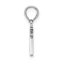 14K White Gold Polished Block Letter Z Initial Pendant-K6423WZ