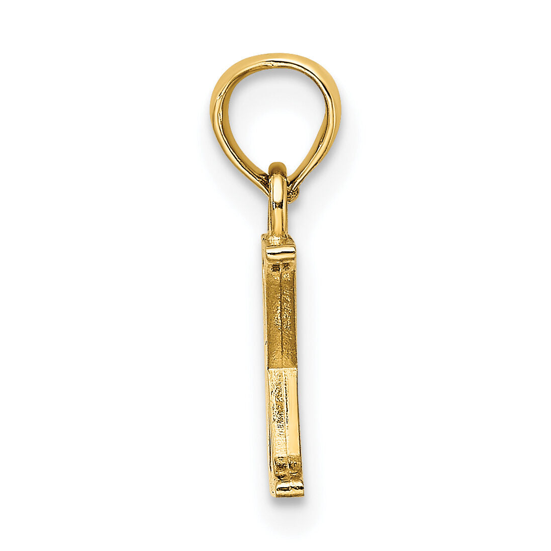 14K Polished Block Letter X Initial Pendant-K6423X