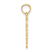 14KY Heart Script Letter I Initial Charm-K6424I