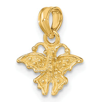 14K Textured Mini Butterfly Charm-K6429
