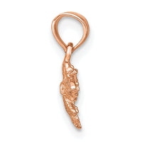 14K Rose Gold Textured Mini Butterfly Charm-K6429R