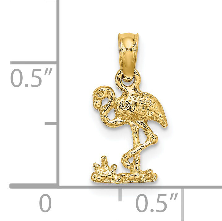 14K Mini Flamingo Charm-K6433