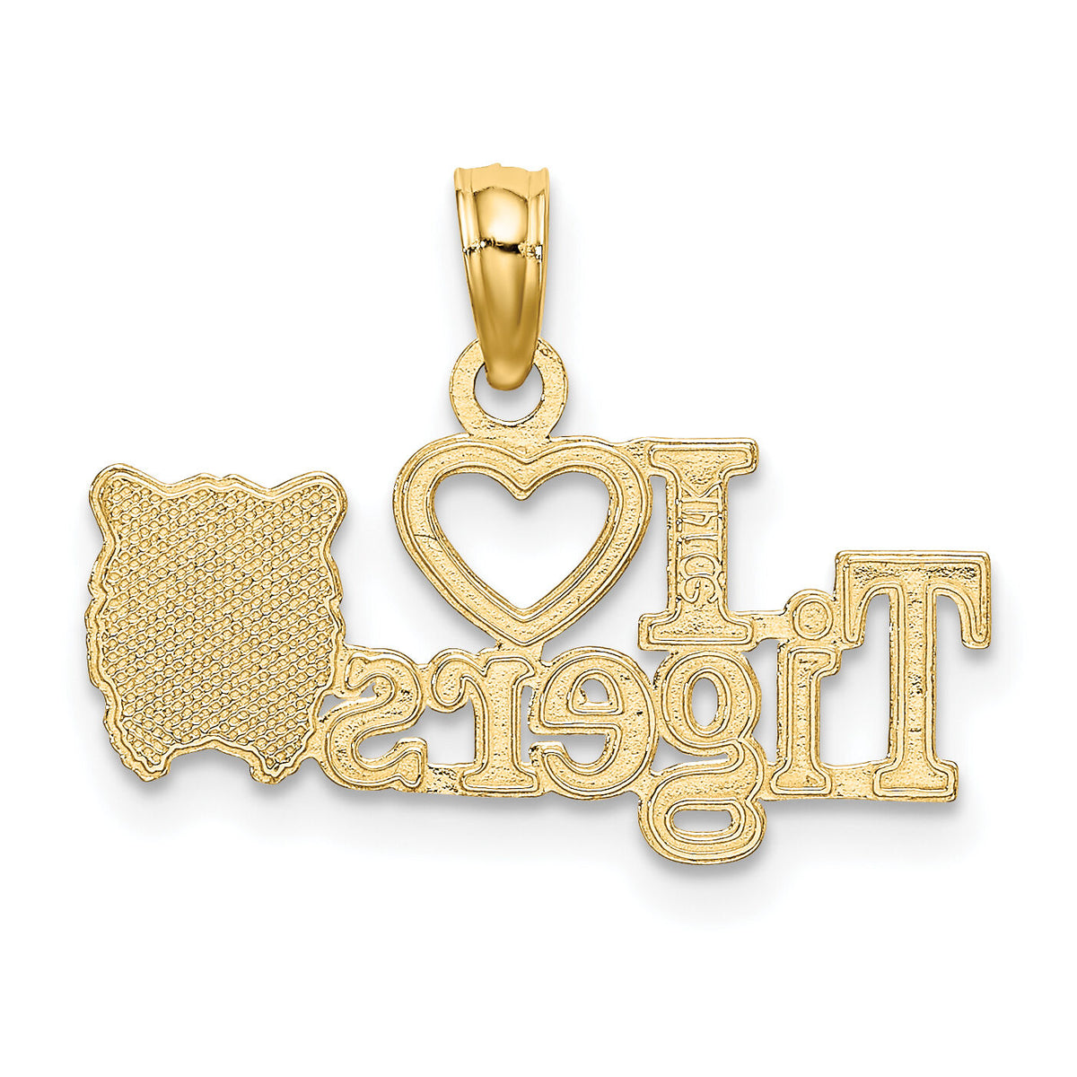 14K I HEART TIGERS w/ Tiger Head Charm-K6434
