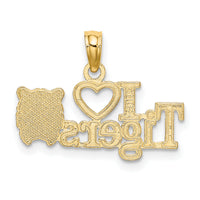 14K I HEART TIGERS w/ Tiger Head Charm-K6434