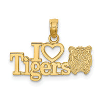 14K I HEART TIGERS w/ Tiger Head Charm-K6434