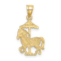 14K Carousel Horse Charm-K6436
