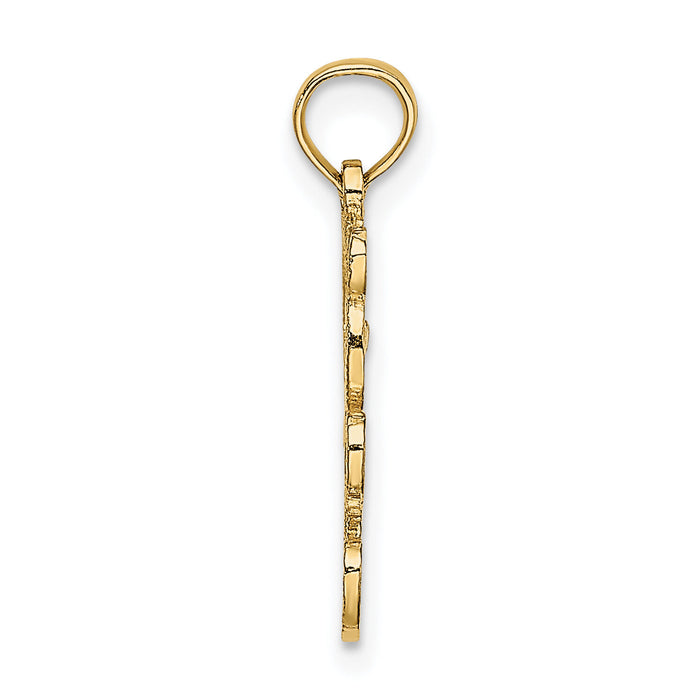14K Cut out Teddy Bear Charm-K6439