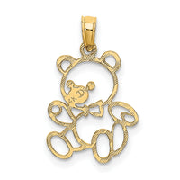 14K Cut out Teddy Bear Charm-K6439