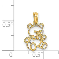 14K Cut out Teddy Bear Charm-K6440