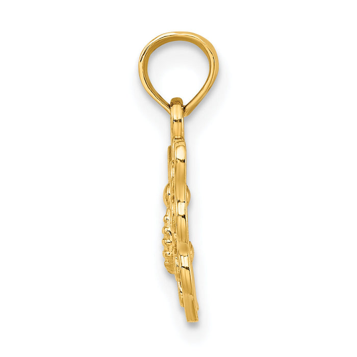 14K Cut-Out Small Butterfly Charm-K6443