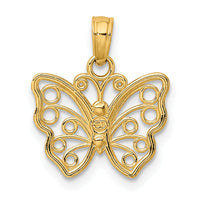 14K Cut-Out Small Butterfly Charm-K6443