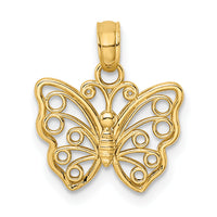 14K Cut-Out Small Butterfly Charm-K6443
