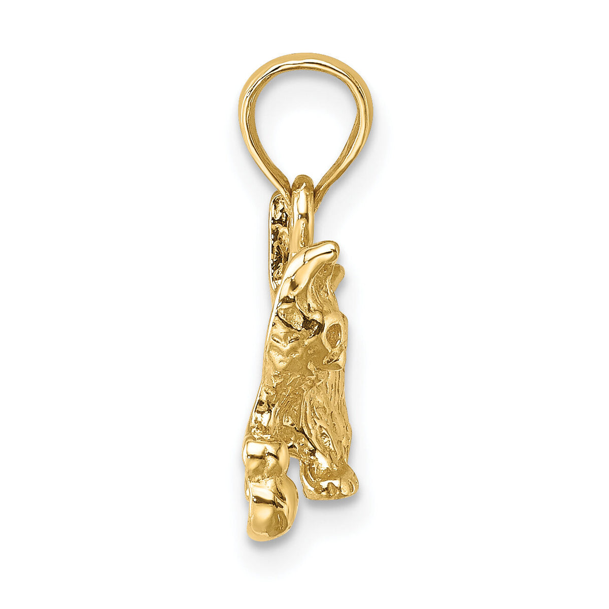 14K Cat with Ball Charm-K6445