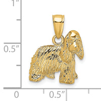 14K Cocker Spaniel Dog Charm-K6451