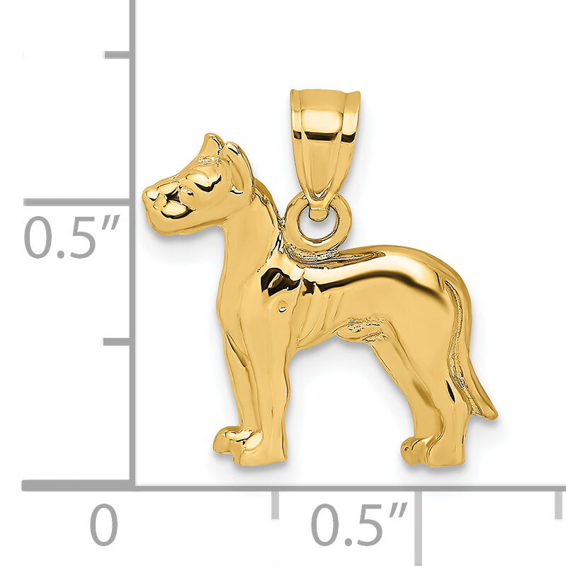 14K Great Dane Dog Charm-K6452