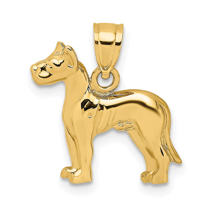 14K Great Dane Dog Charm-K6452