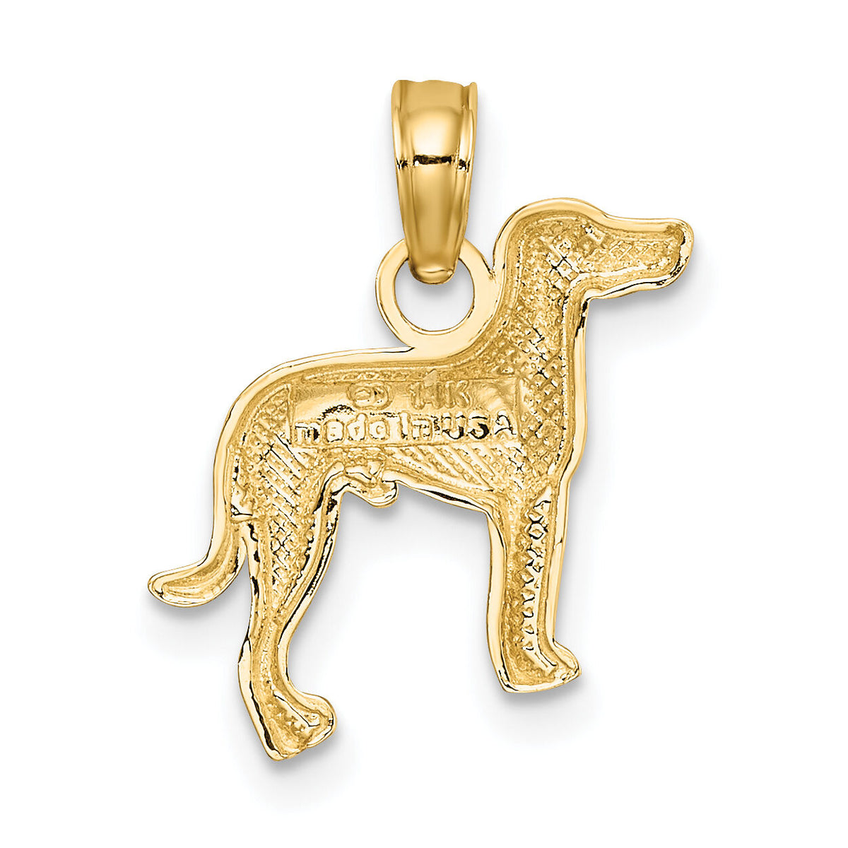 14K Polished Dog Charm-K6453
