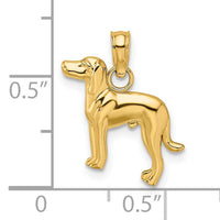 14K Polished Dog Charm-K6453