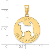 14K MY BEST FRIEND w/Dog Charm-K6456