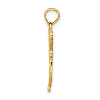 14K Dragonfly w/Beaded Filigree Wings Charm-K6460