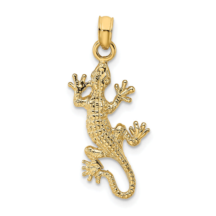 14K 2-D Lizard Charm-K6461