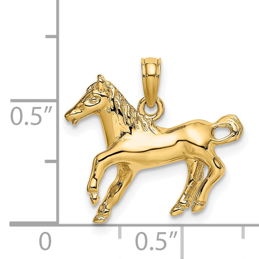 14K Galloping Horse Charm-K6463