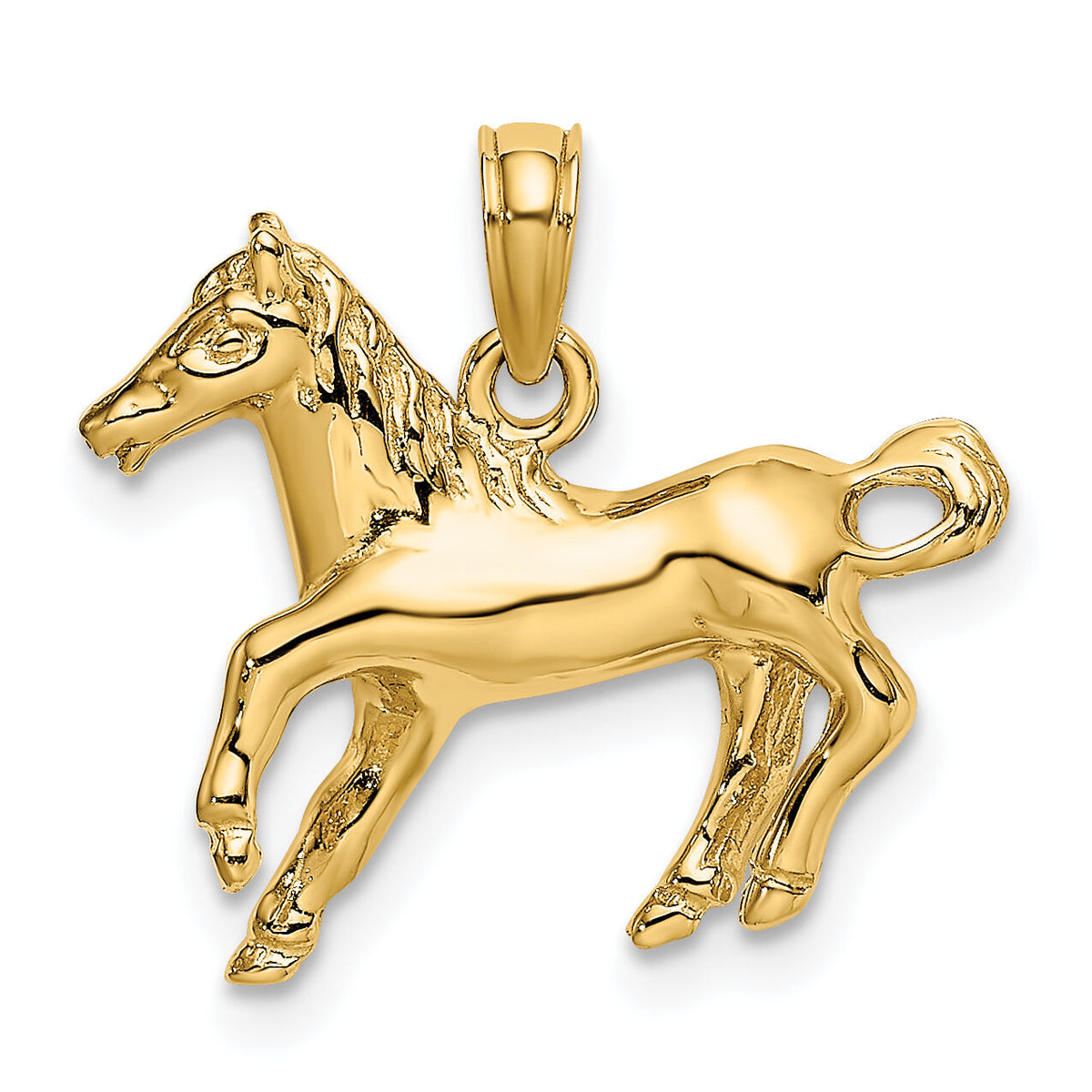 14K Galloping Horse Charm-K6463