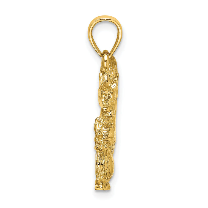14K Textured Sitting Squirrel Charm-K6467