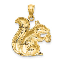 14K Textured Sitting Squirrel Charm-K6467