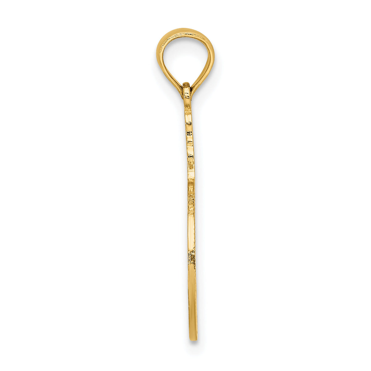 14K Flamingos In Circle Charm-K6468