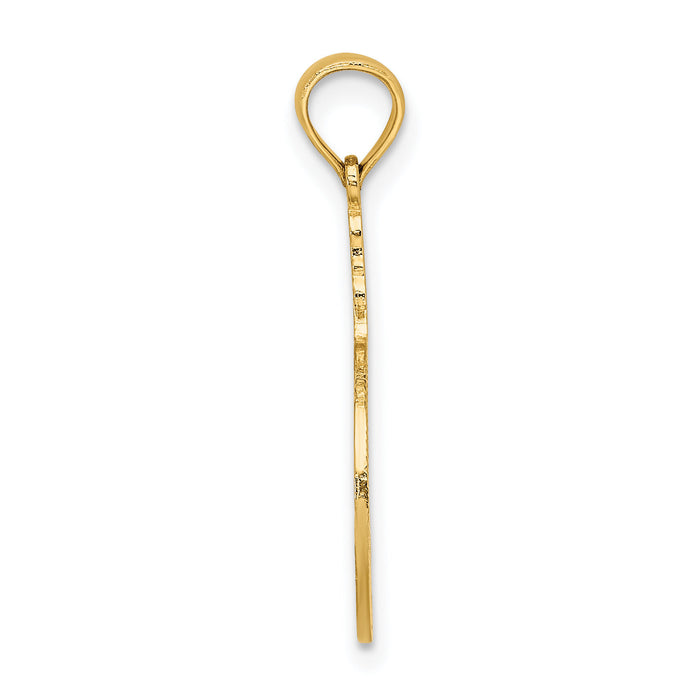 14K Flamingos In Circle Charm-K6468