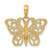 14K Filigree Butterfly Charm-K6473