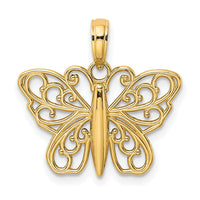 14K Filigree Butterfly Charm-K6473