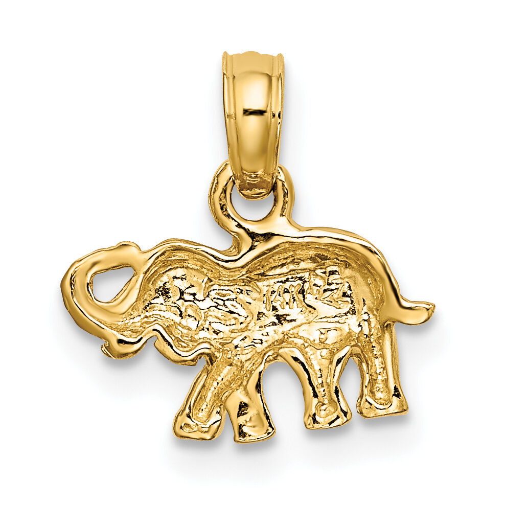 14K  Polished Small Elephant Charm-K6474