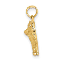 14K Polished Pomeranian Dog Charm-K6478