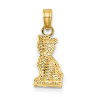 14K Mini Sitting Kitten Charm-K6484