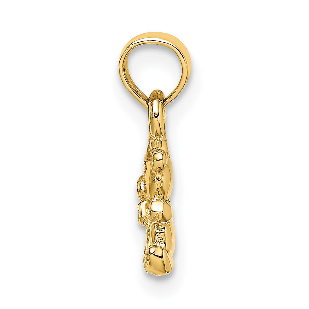 14K 3-D Mini Teddy Bear Charm-K6486