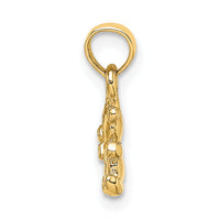 14K 3-D Mini Teddy Bear Charm-K6486