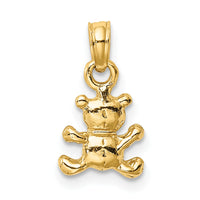 14K 3-D Mini Teddy Bear Charm-K6486